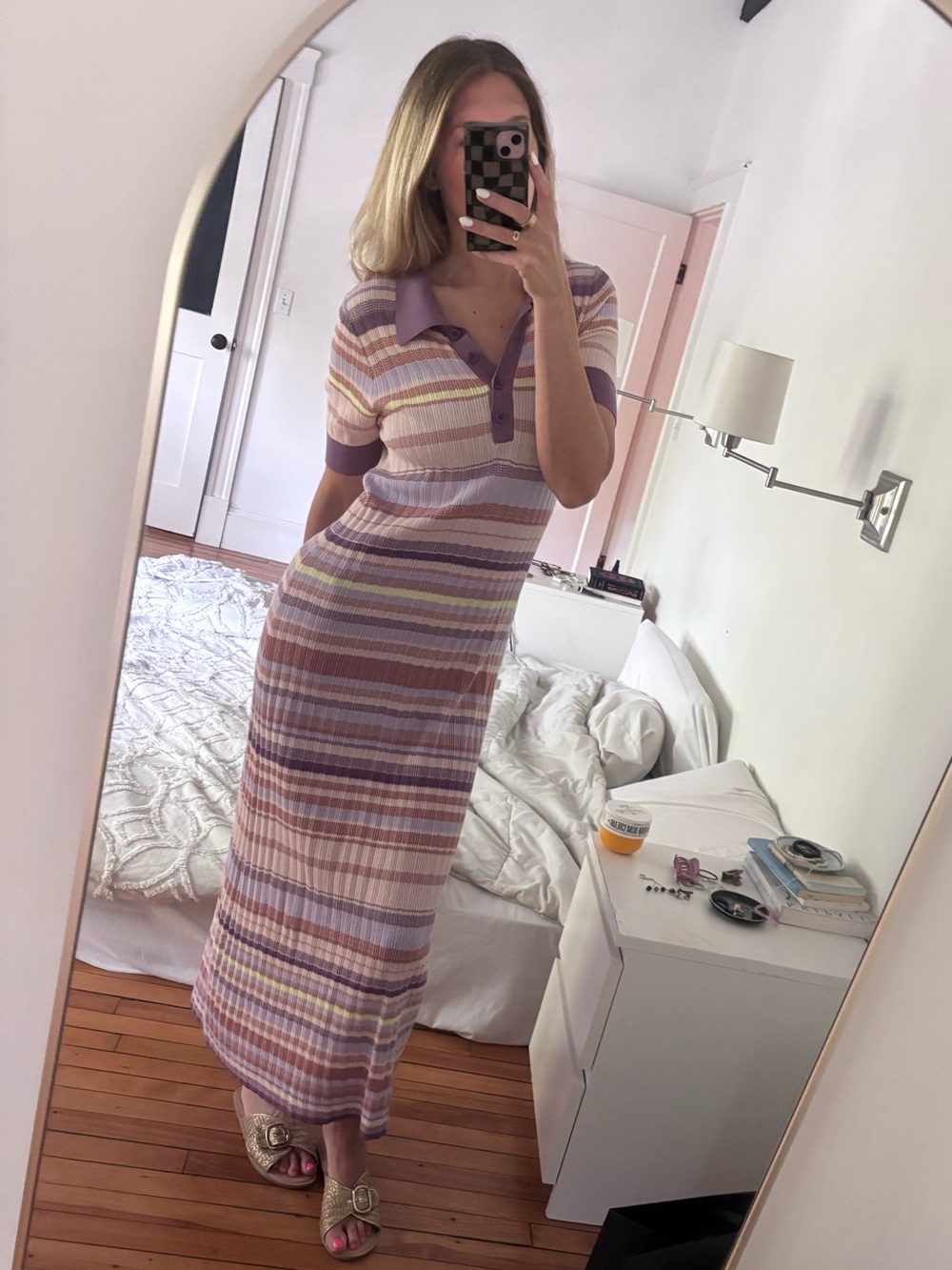 Kate Spade New York Multicolor Striped Polo Maxi Dress Size M